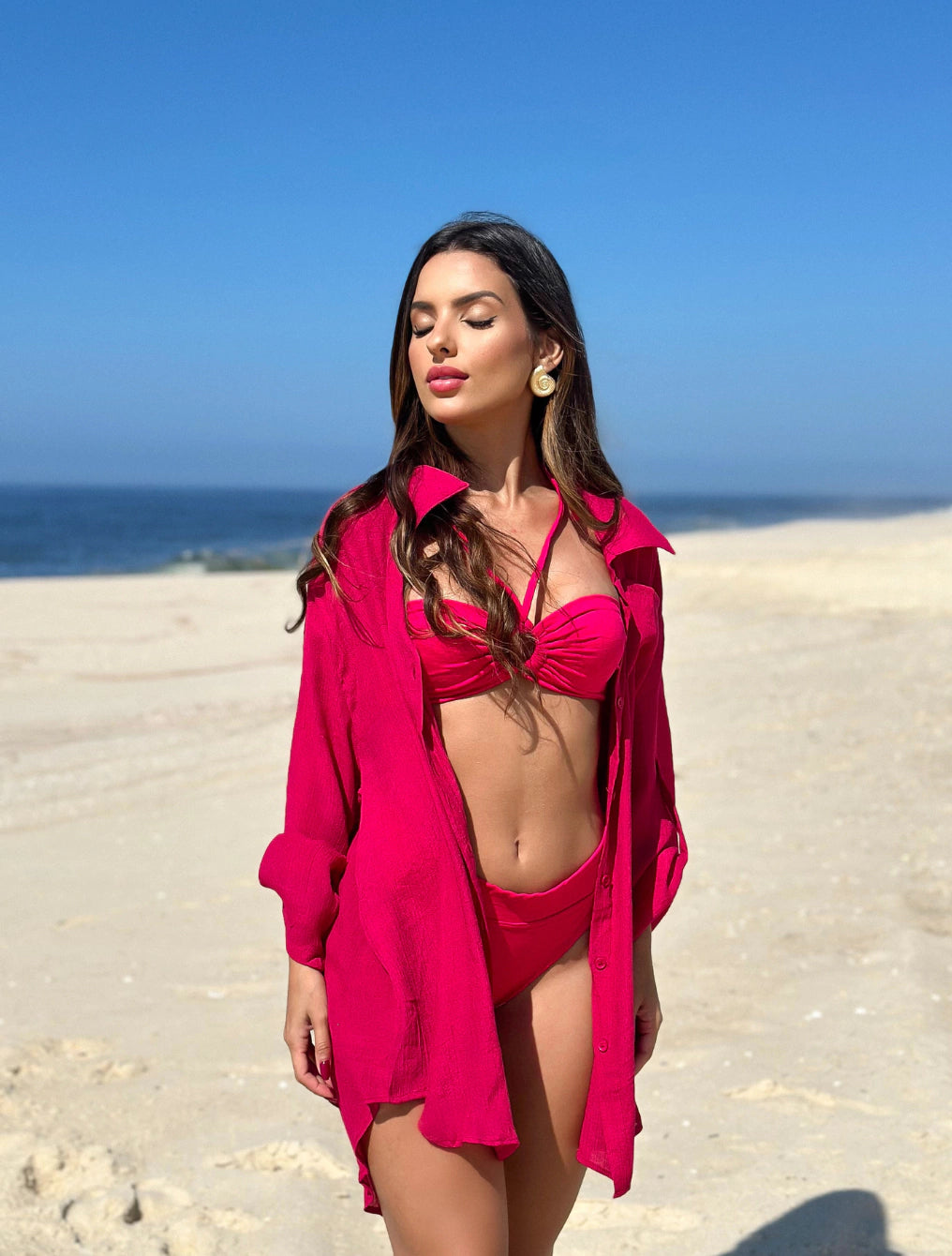 Camisa de Praia Soraya | Marsala