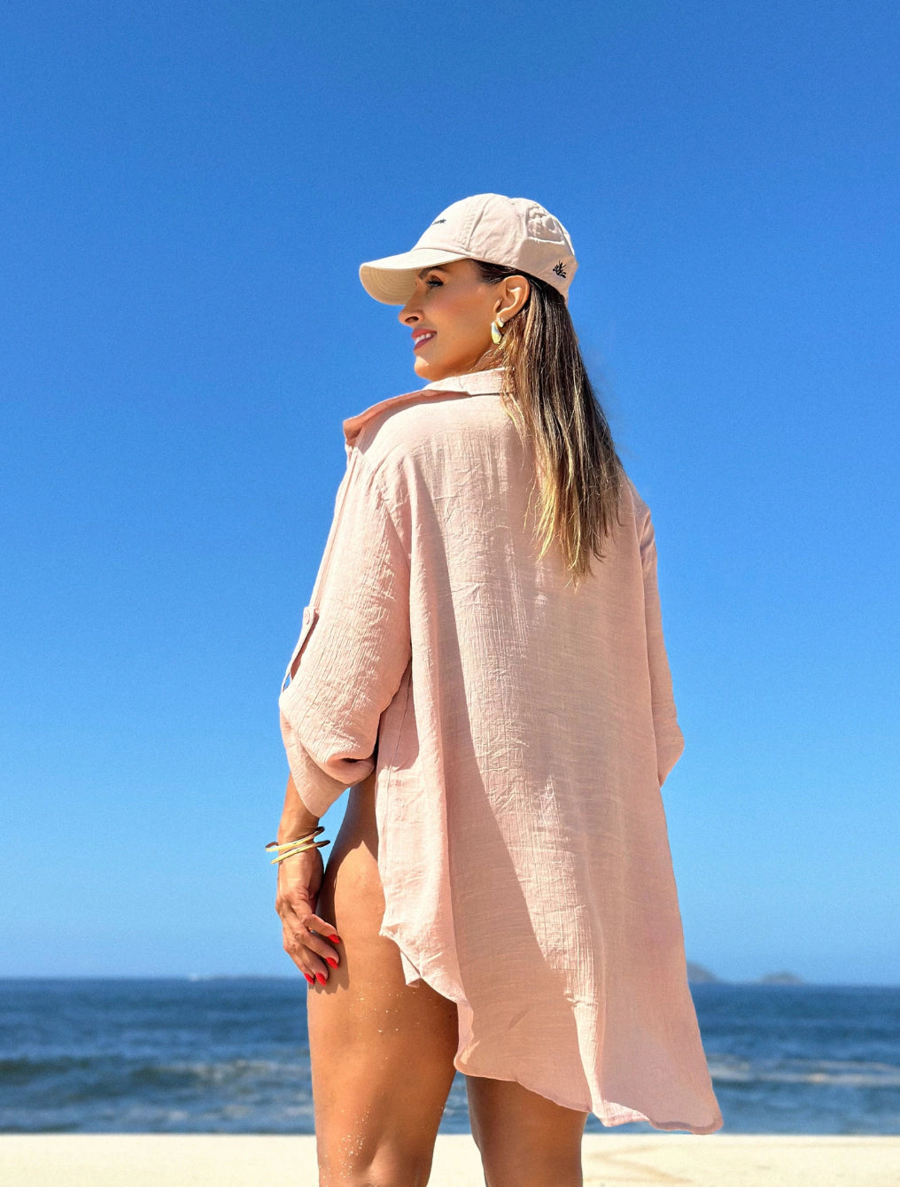 Camisa de Praia Soraya | Rose