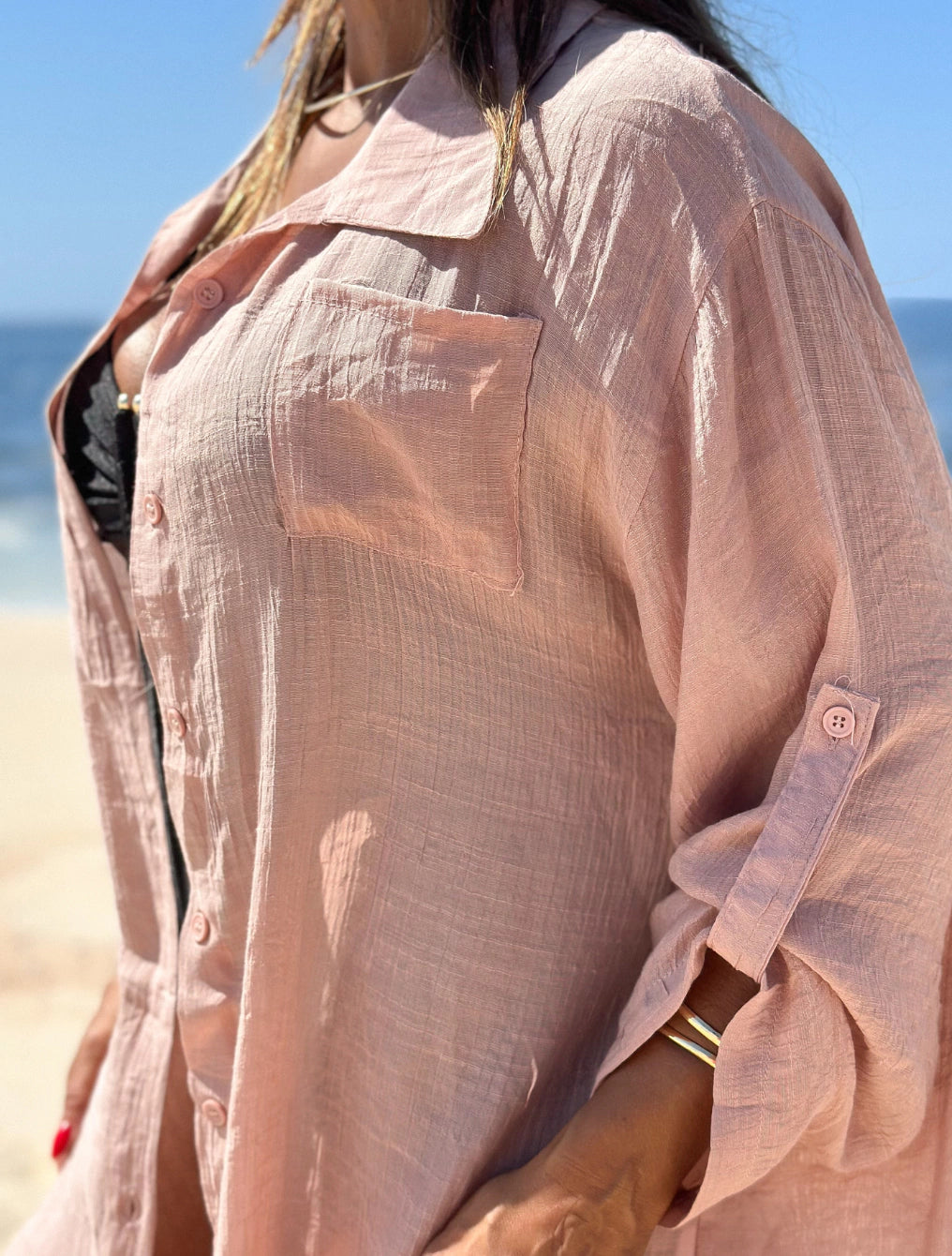 Camisa de Praia Soraya | Rose