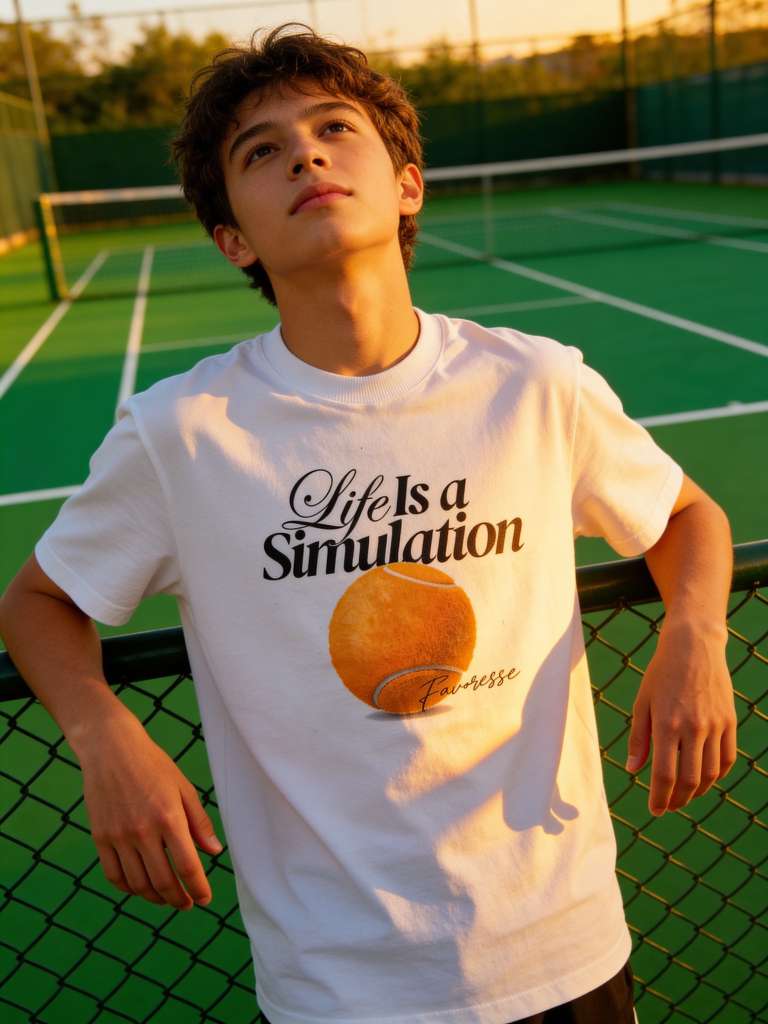 T-Shirt Feminina Oversized - Life is a Simulation