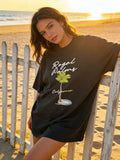 T-Shirt Feminina Oversized - Royal Palms