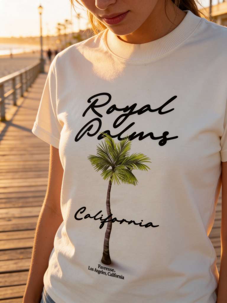 T-Shirt Feminina Oversized - Royal Palms