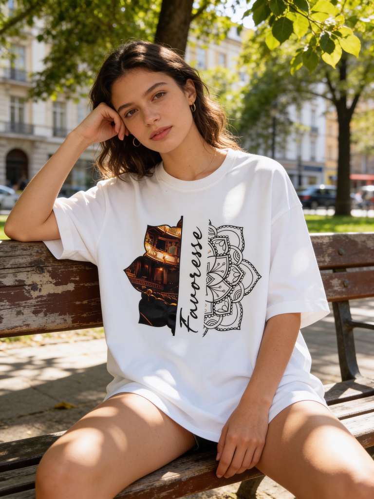 T-Shirt Feminina Oversized - Favoresse